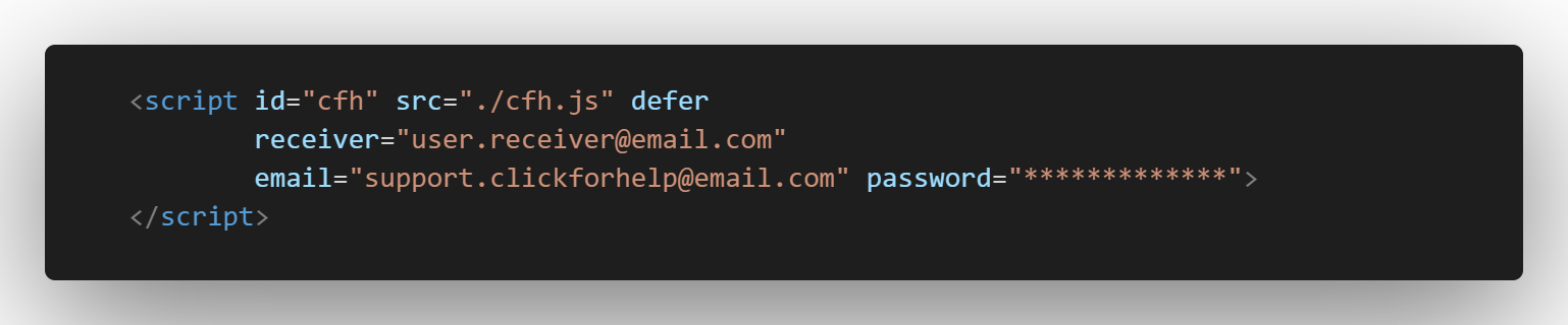 Requirements CDN screenshoot code